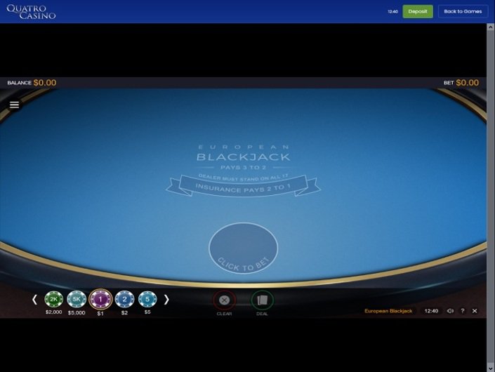 Quatro Casino table games